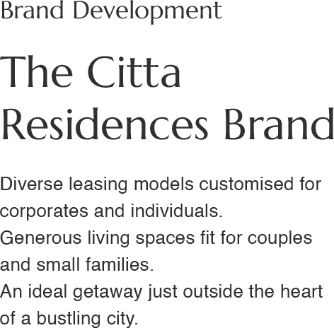 Brand Development The Citta Residences Brand