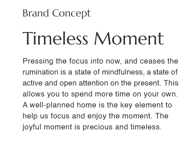 Brand Concept Timeless Moment